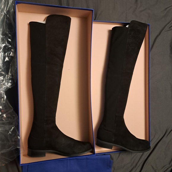 Black Over-the-Knee Women’s Boots - Picture 3 of 8